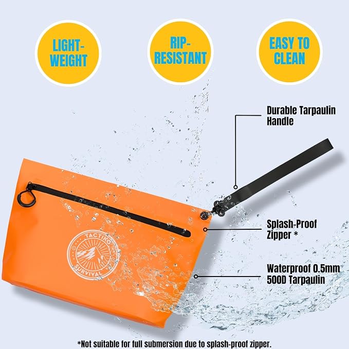 3-Pack Tactiko Heavy-Duty Splash Water Resistant Zipper Pouches - Image 3
