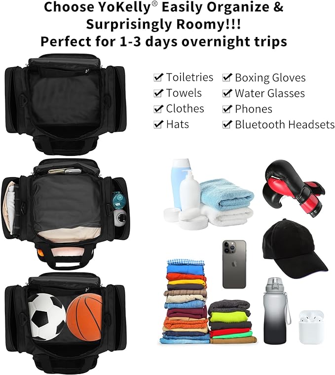 Small Duffel Bag 17 inch Carry On Weekender Bag - Image 3