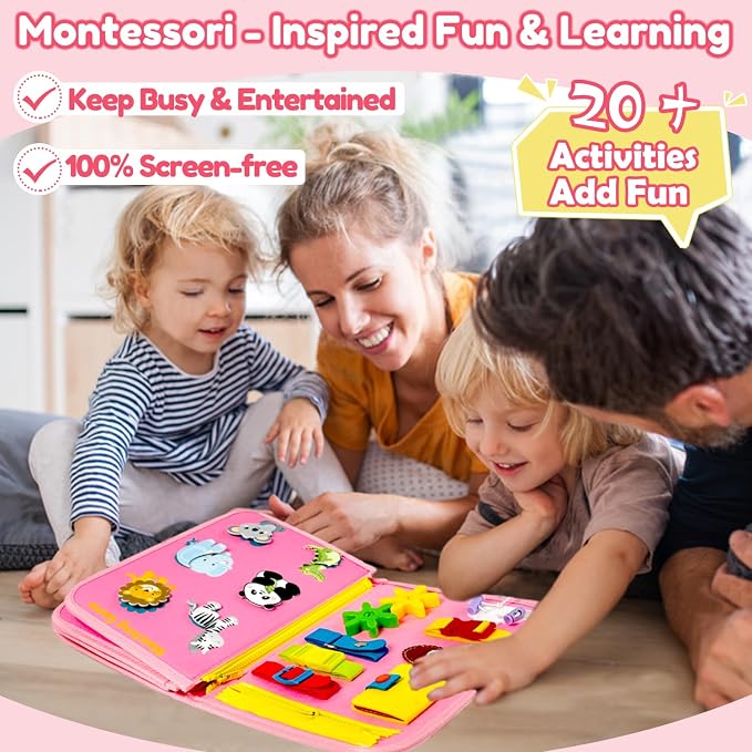 Qizfun Busy Board Book Montessori Toys - Image 2