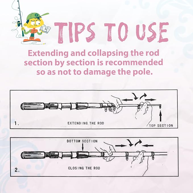 Kids Fishing Pole, Portable Telescopic Kids Fishing Poles - Image 7