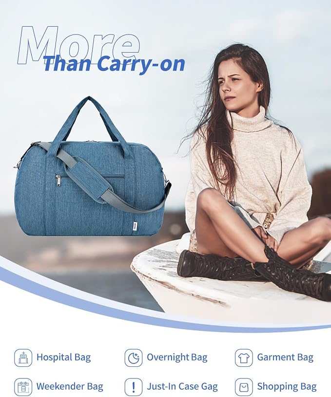Narwey Carry on Bag 22x14x9 Airlines Approved, Carry on Duffle Bag - Image 8