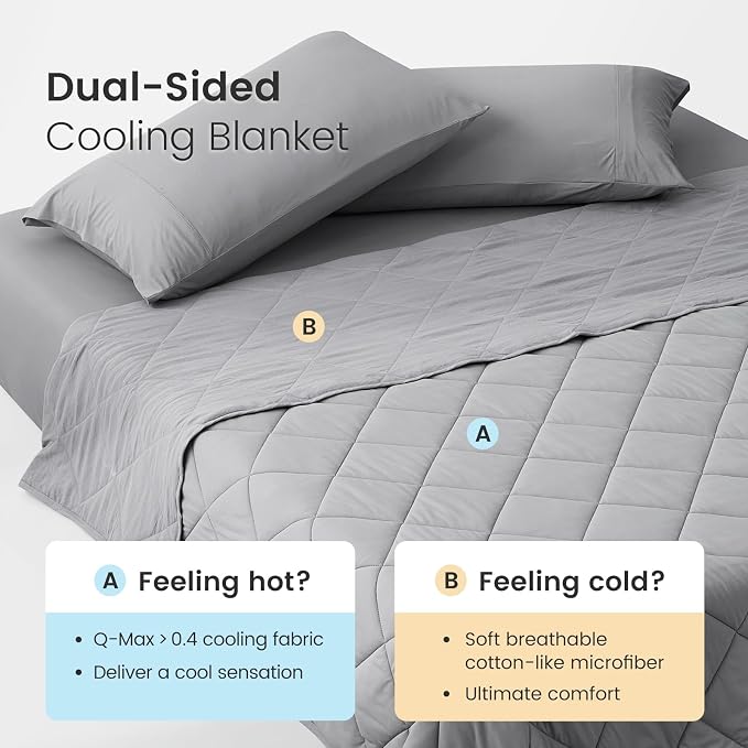 Cozy Bliss Cooling Blanket for Hot Sleepers, Q-Max 0.4 Cooling Comfort Queen - Image 2