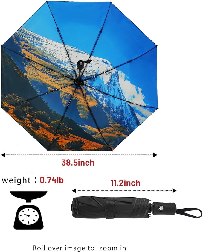 SY COMPACT Travel Umbrella Windproof Automatic Umbrellas Small Compact UV Sun - Image 2