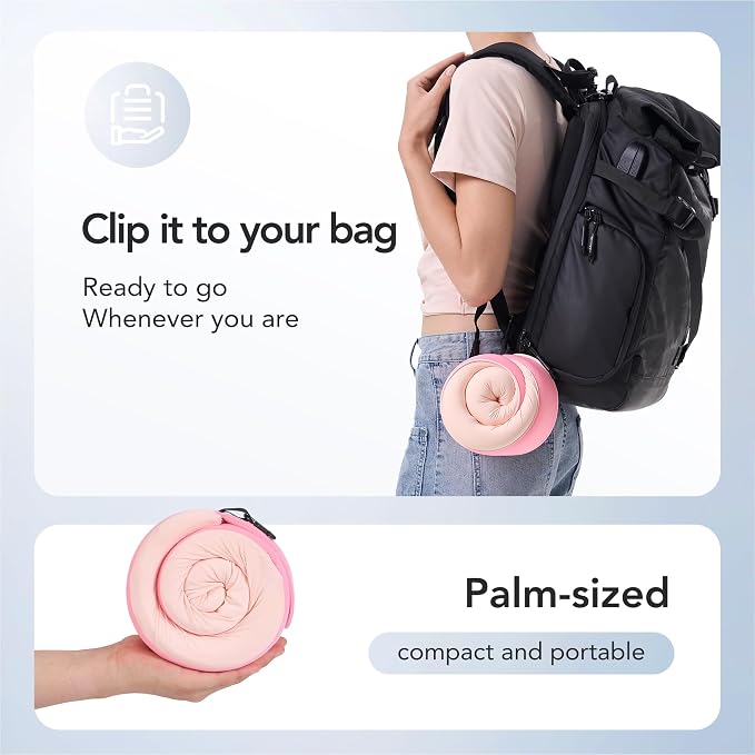 Travel Pillow, 100% Pure Memory Foam Travel Neck Pillow Airplane Neck Support - Image 5