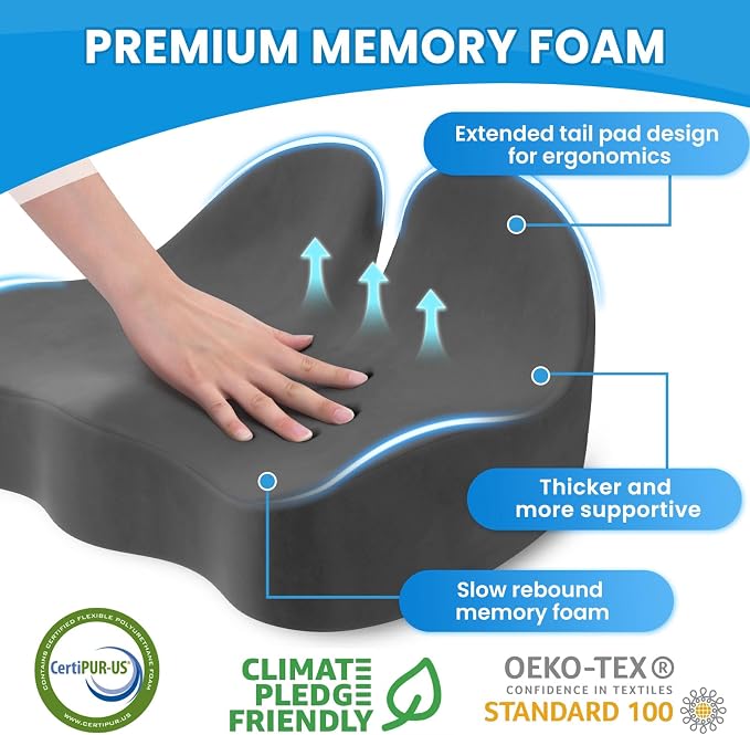 Seat Cushion, Memory Foam Office Chair Seat Cushion - Image 2