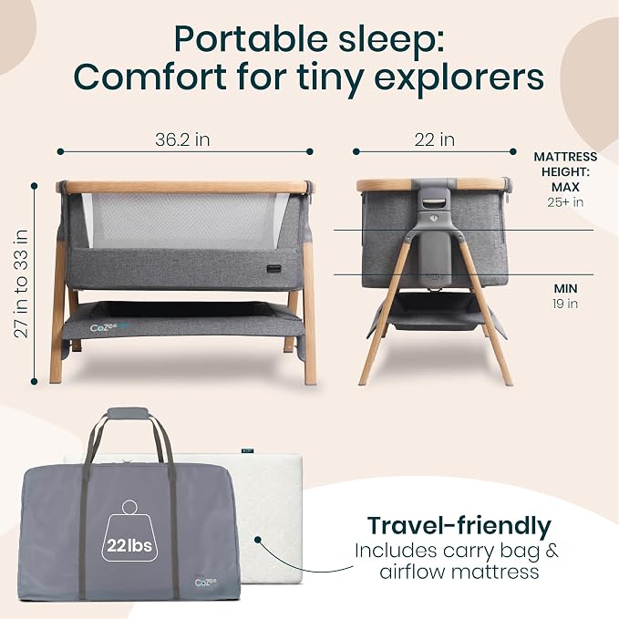 CoZee® Air Baby Bassinet & Bedside Sleeper - Image 6