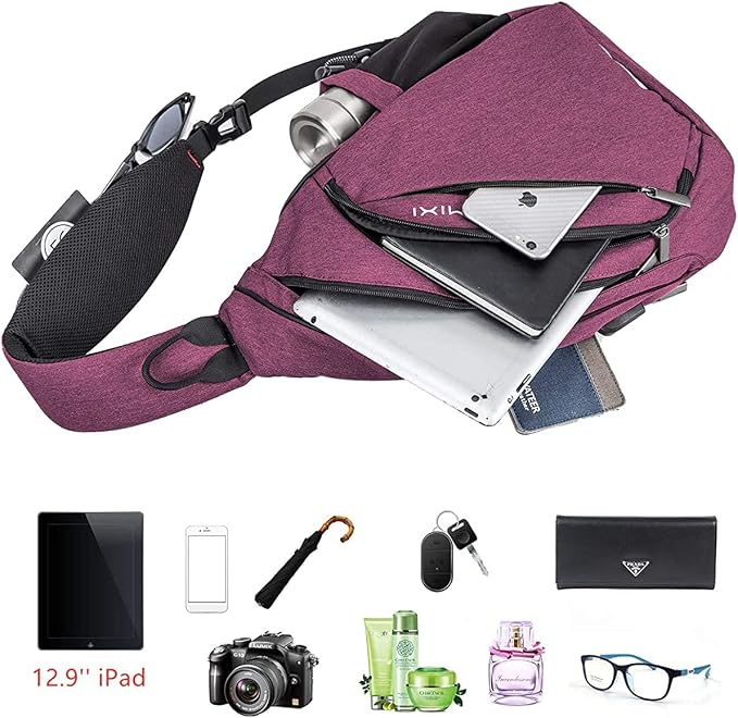 mixi Sling Bag Men Backpack Unisex One Shoulder Bag Hiking Travel Backpack - Image 3