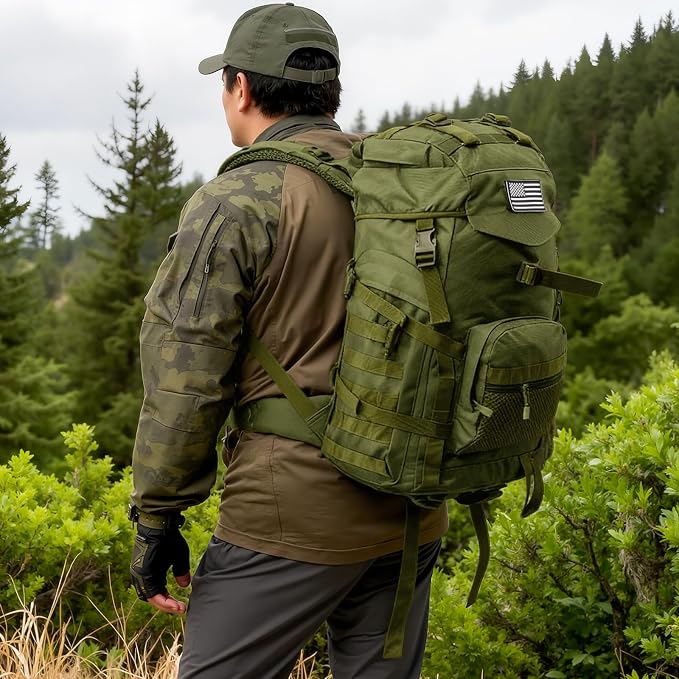 50L Tactical Backpack for Men and Women, Water-Resistant Molle Rucksack - Image 2