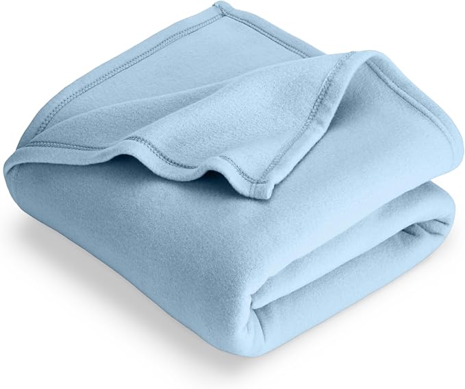 Bare Home Lightweight Polar Fleece Blanket Light Blue Twin/Twin XL by BareHome