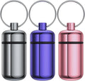 3 Pack Small Pill Box, Airtight Aluminum Alloy Pill Organizer Travel Pill Case by Urekt