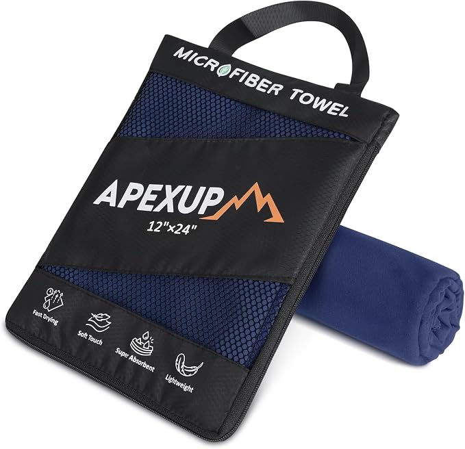 APEXUP Microfiber Travel Towel, Ultra Absorbent Quick Dry Towels, Lightweight by APEXUP