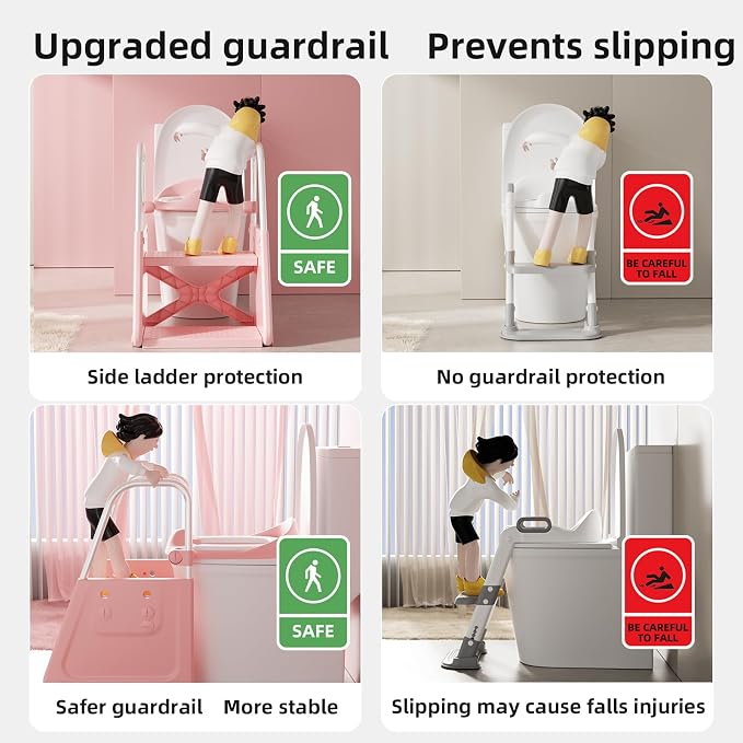 Toddler Potty Training Toilet Seat Featuring Soft Padded Attachment- - Image 2