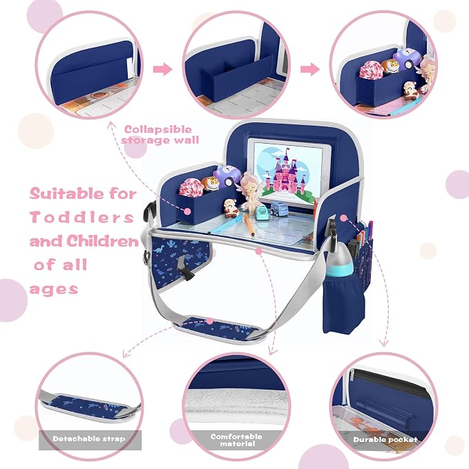 MENZOKE Kids Travel Tray, Car Seat Tray - Image 5