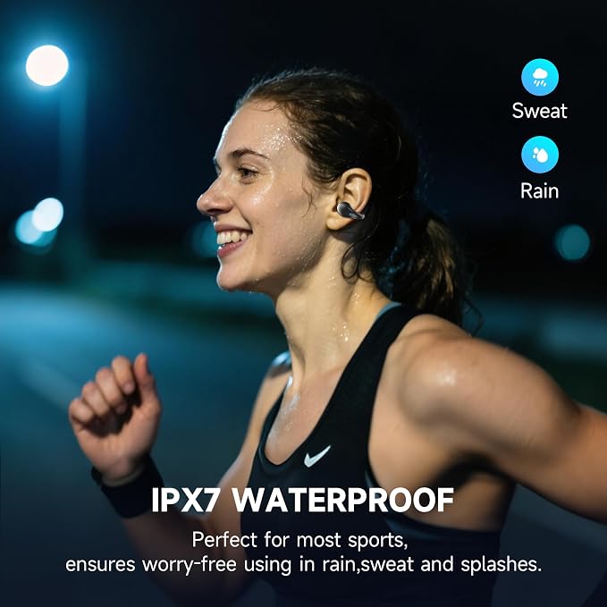 Open Ear Earbuds Wireless Bluetooth 5.4 Earphones, Flexible Clip On Ear buds - Image 8