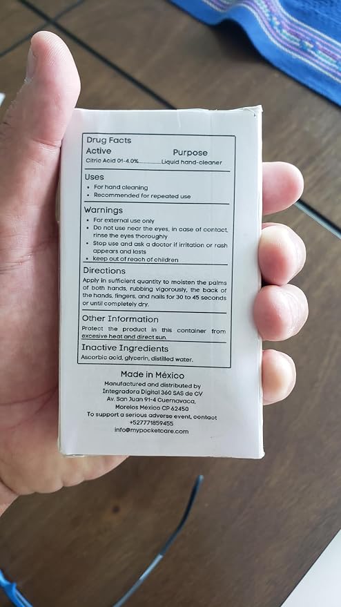 POCKET CARE | 2 Pack Unscented Hand Moisturizing cleanser Spray .50 Fl OZ each - Image 9