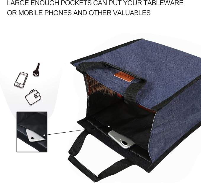 Lunch Bags for Women Insulated Reusable Lunch Tote - Image 4