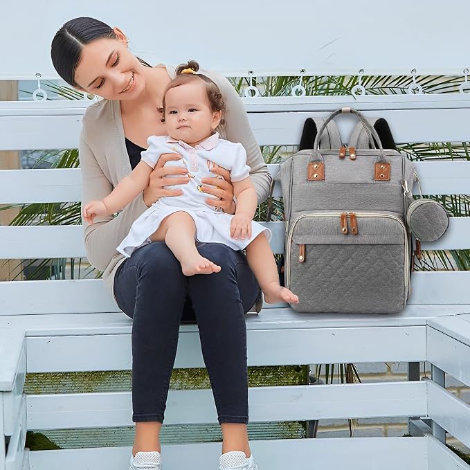 Baby Diaper Bag Backpack with Changing Station Travel Waterproof 3 in 1 - Image 7