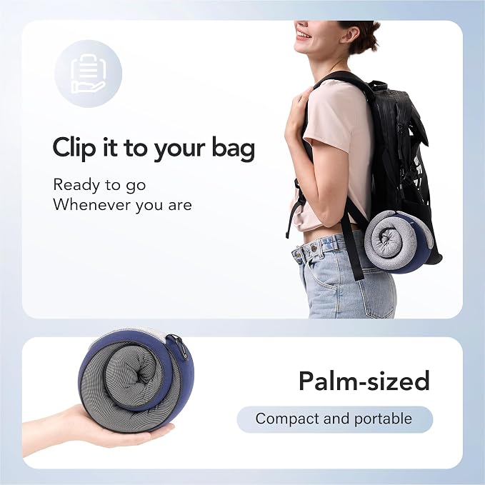 Travel Pillow, 100% Pure Memory Foam Travel Neck Pillow Airplane Neck Support - Image 5