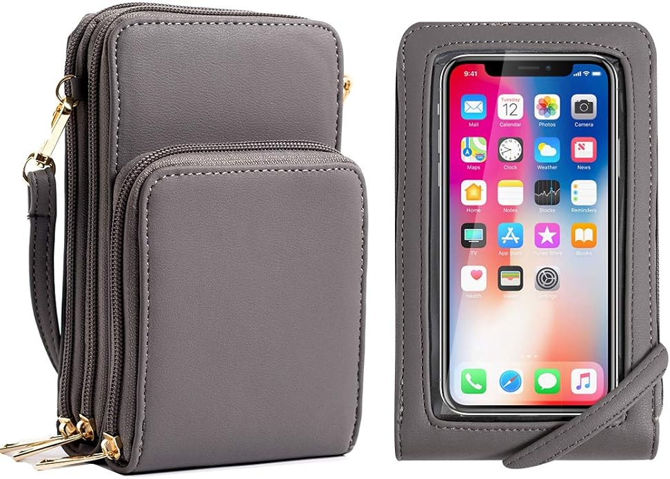 Crossbody Cellphone Purse Women Touch Screen Bag RFID Blocking Wallet Handbag by Borivilla