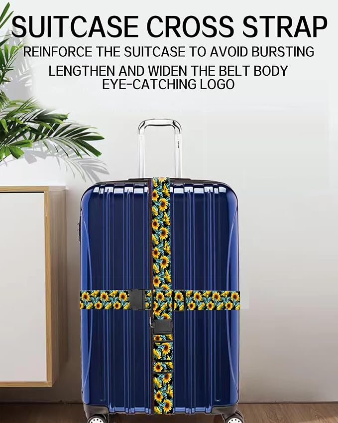 Luggage Straps for Suitcases, Adjustable Travel Belt, Durable Wide Luggage Strap - Image 5