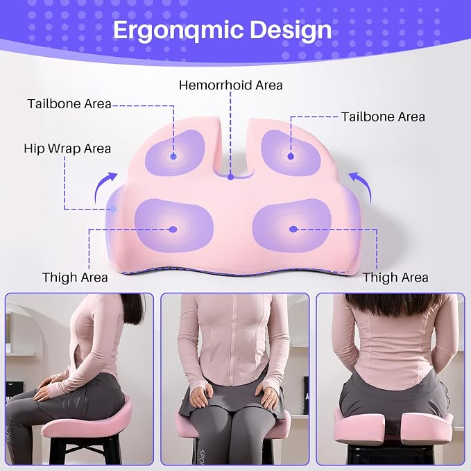 Seat Cushion for Office Chair, Large Thick Seat Cushion for Tailbone Pain Relief - Image 4