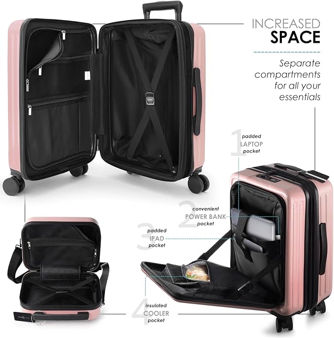 22 Inch Carry On Luggage 22x14x9 Airline Approved, Carry On Suitcase - Image 4