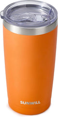 SUNWILL Travel Coffee Tumbler 20 oz, Insulated Mug by SUNWILL