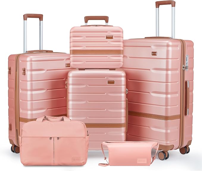 Luggage Sets, Suitcase with Spinner Wheels, PC+ABS Hardshell Travel Luggage Set by Unknown