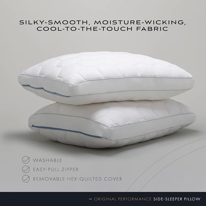 SHEEX Original Performance Down-Alternative Side Sleeper Pillow, Cooling Pillow - Image 2