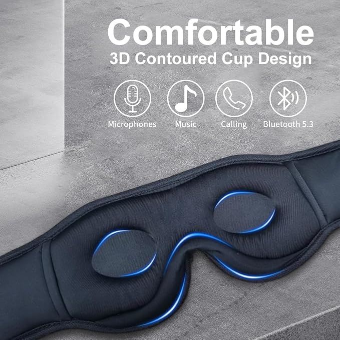 Bluetooth Sleep Mask Wireless Headphones 3D Bluetooth Eye Mask - Image 4