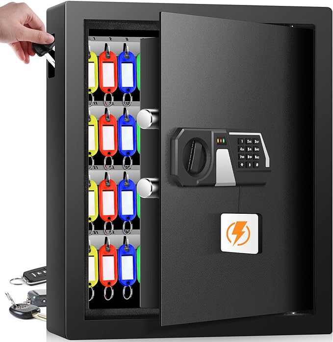 71 Keys Fireproof Key Lock Box, Anti-Theft Key Box Wall Mount by NebakneSafe