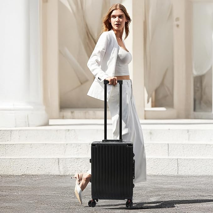 Carry On Luggage 22x14x9 Airline Approved, Zipperless Luggage Carry On - Image 2