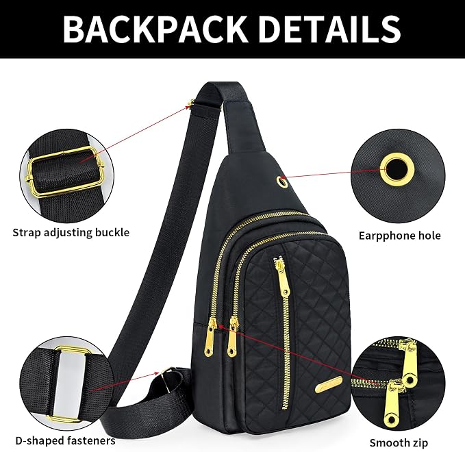 Small Sling Bag For Women Men Casual Crossbody Sling Backpack - Image 4
