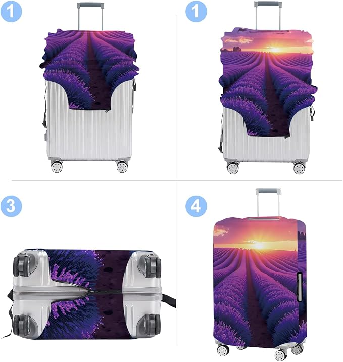 Luggage Cover Washable Suitcase Protector Anti-Scratch, Stretchable Fit - Image 5