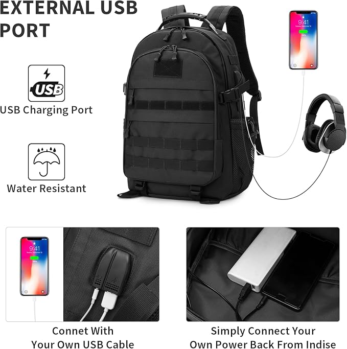 HUNTVP Military Tactical Backpack 40L Large Army 3 Day Assault Pack Molle Bag - Image 3