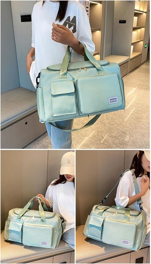 Multipurpose 20L Foldable Duffel Bag Gym Yoga Bag Carry-On Shopping Sack Travel - Image 2
