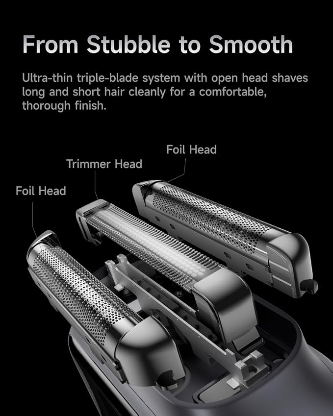 Laifen P3 Pro 3-Blade Electric Shaver, Dual Linear High-Speed Motors 12 - Image 3