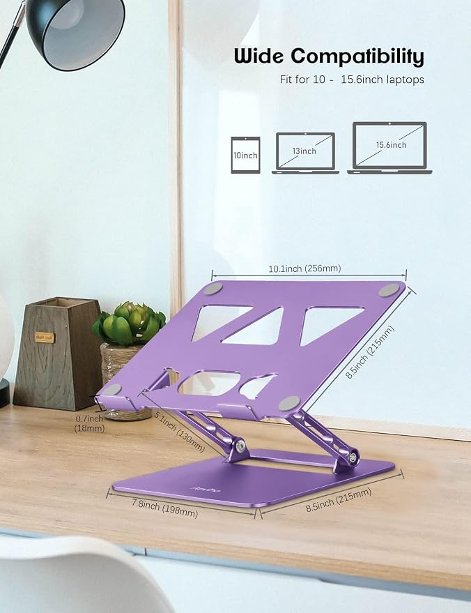 Adjustable Laptop Stand for Desk, Portable Laptop Stand Holder and Riser - Image 6