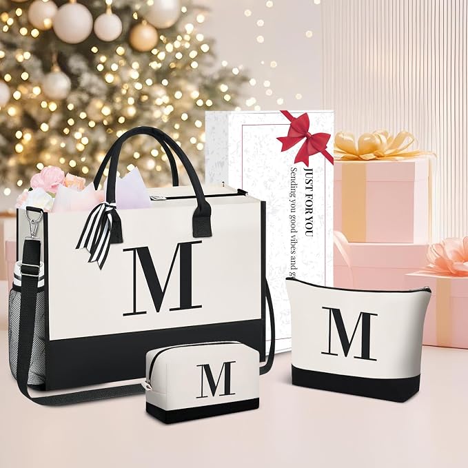 BAGAIL Initial Tote Bag, Personalized Birthday Gifts - Image 4
