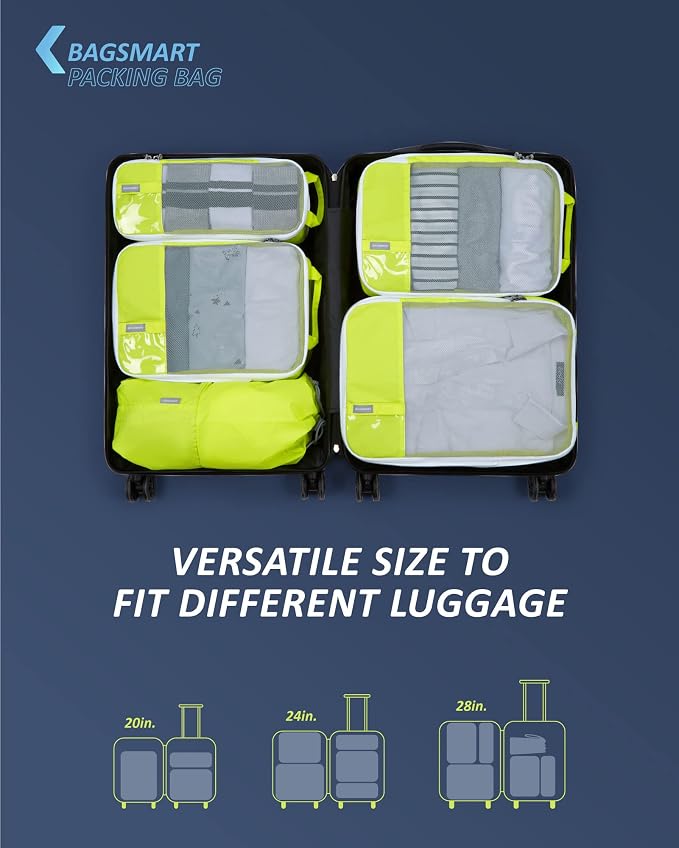 BAGSMART 6 Set Compression Packing Cubes - Image 3