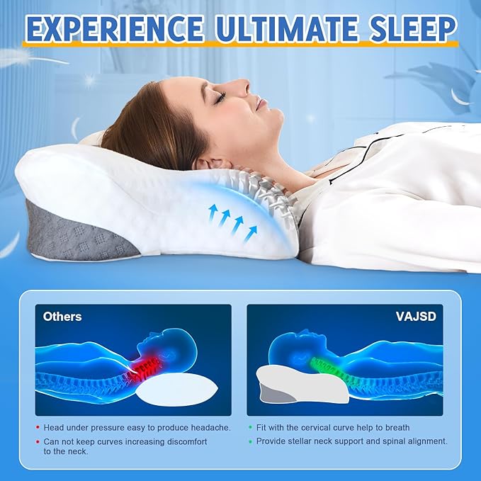 Cervical Neck Pillows for Side Sleeper - Image 3