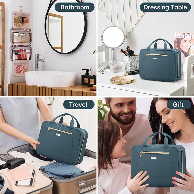 Hanging Toiletry Bag for Women Travel, 2 Sizes Large & Small Waterproof - Image 7