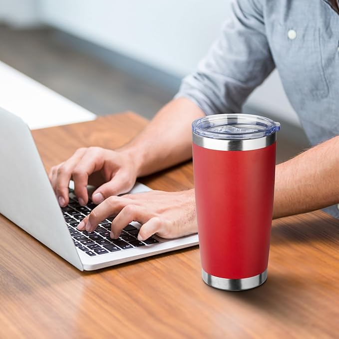 20oz Tumbler with Straw and Brush, Stainless Steel Vacuum Insulated tumbler - Image 5