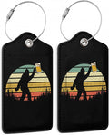 2 Pack Leather Luggage Tag for Suitcase Bigfoot Love Drinking Beer Unique by TXIANT