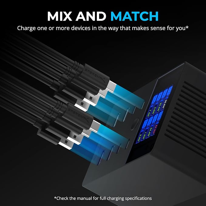 SABRENT 252W Charger – 8-Port USB PD 3.0 - Image 6