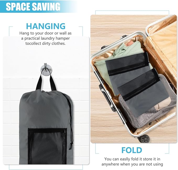 Laundry Bag Backpack, Extra Large Travel Laundry Bag - Image 6