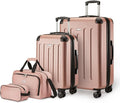 Amazon Basics 4-Piece Luggage Set, Including Two Hardside Suitcases by AmazonBasics