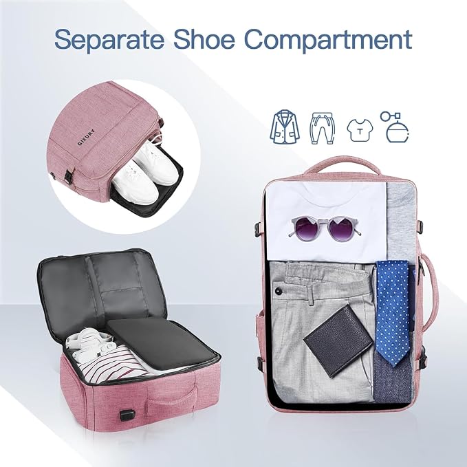 Carry On Backpack, 55L Extra Large Travel Backpack - Image 2