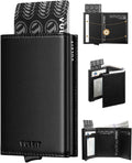 VULKIT Pop up Card Wallet Minimalist Cash Wallets RFID Blocking Leather Smart by VULKIT