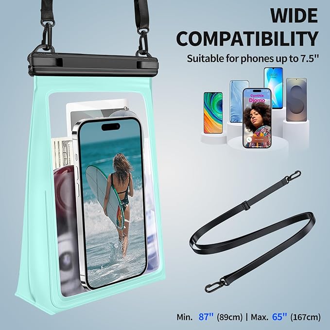 Large Waterproof Phone Pouch, Cell Phone Dry Bag - Image 5